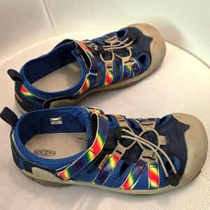 Keen Blue Rainbow Closed Toe Hiking Sandal Women's Size 7.5